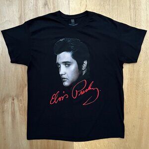 ELVIS PRESLEY AUTHENTIC GRACELAND TEE SHIRT Men’s sz L Black Graphic Print